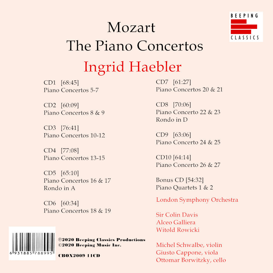Ingrid Haebler plays Mozart Piano Concertos (海布勒演奏莫札特鋼琴